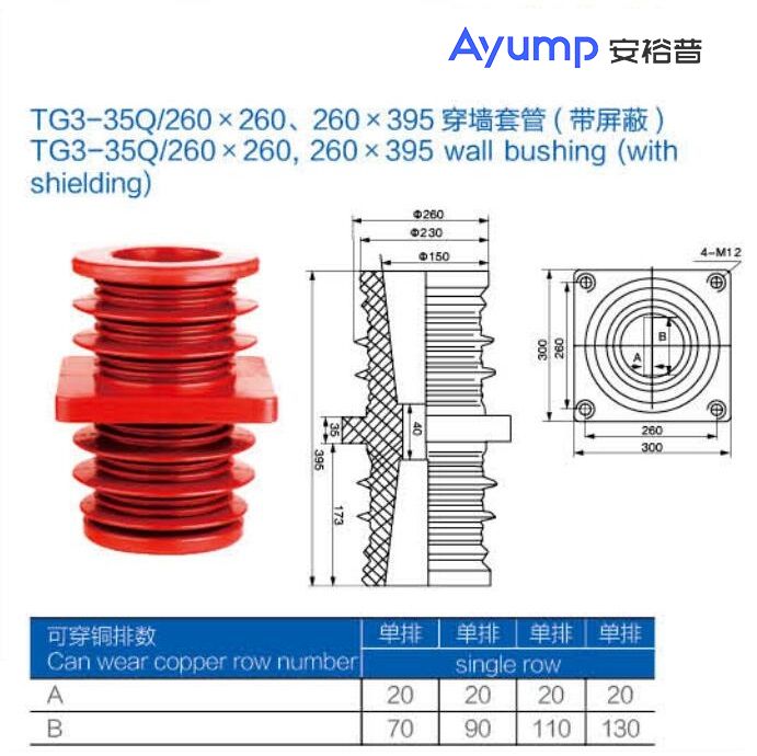 TG3- 35Q 260x 260、260 X 395穿墻套管(帶屏蔽)